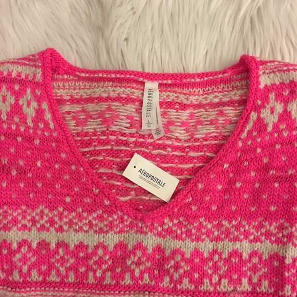 NWT | Aeropostale | sweater | pink & white - Picture 3 of 14